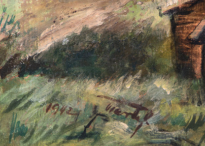 Victor, Colorado, Painting, dated 1942