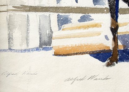 Untitled (Horses with Cart), Painting