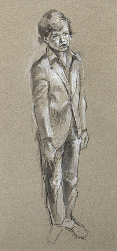 Eric Bransby (1916-2020) artwork for sale. Pioneer Boy (Study of a Boy), Drawing, 1983, Denver, Colorado, Art Gallery)