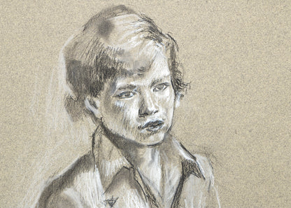 Pioneer Boy (Study of a Boy), Drawing, 1983