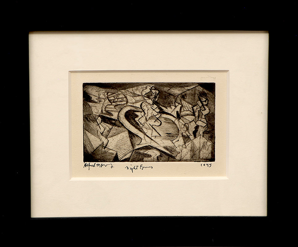 Night Forms (Modernist Landscape), Print, 1945