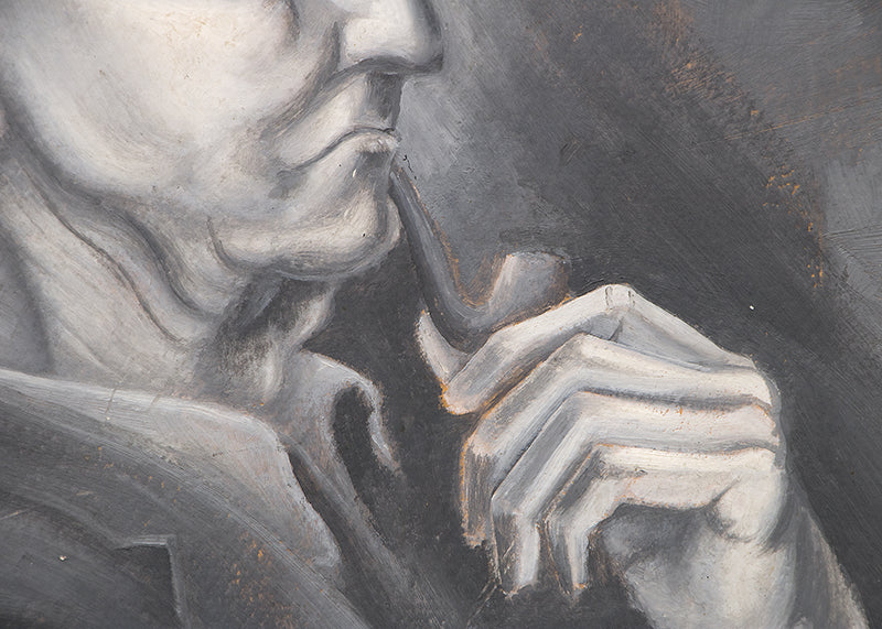 Untitled (Portrait of a Man with Pipe), Painting, circa 1952