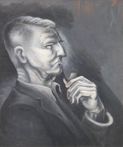 Untitled (Portrait of a Man with Pipe), Painting, circa 1952