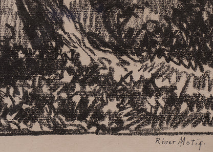 River Motif; edition of 50, Print, 1918