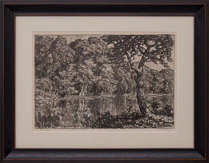 River Motif; edition of 50, Print, 1918