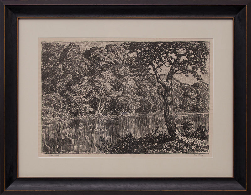 River Motif; edition of 50, Print, 1918
