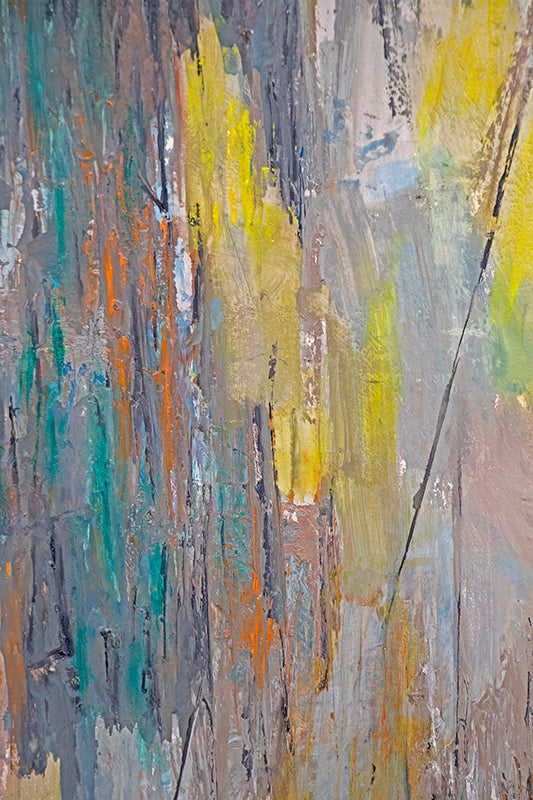Untitled (Abstract Expressionist Composition in Yellow & Blue), Painting, 1958