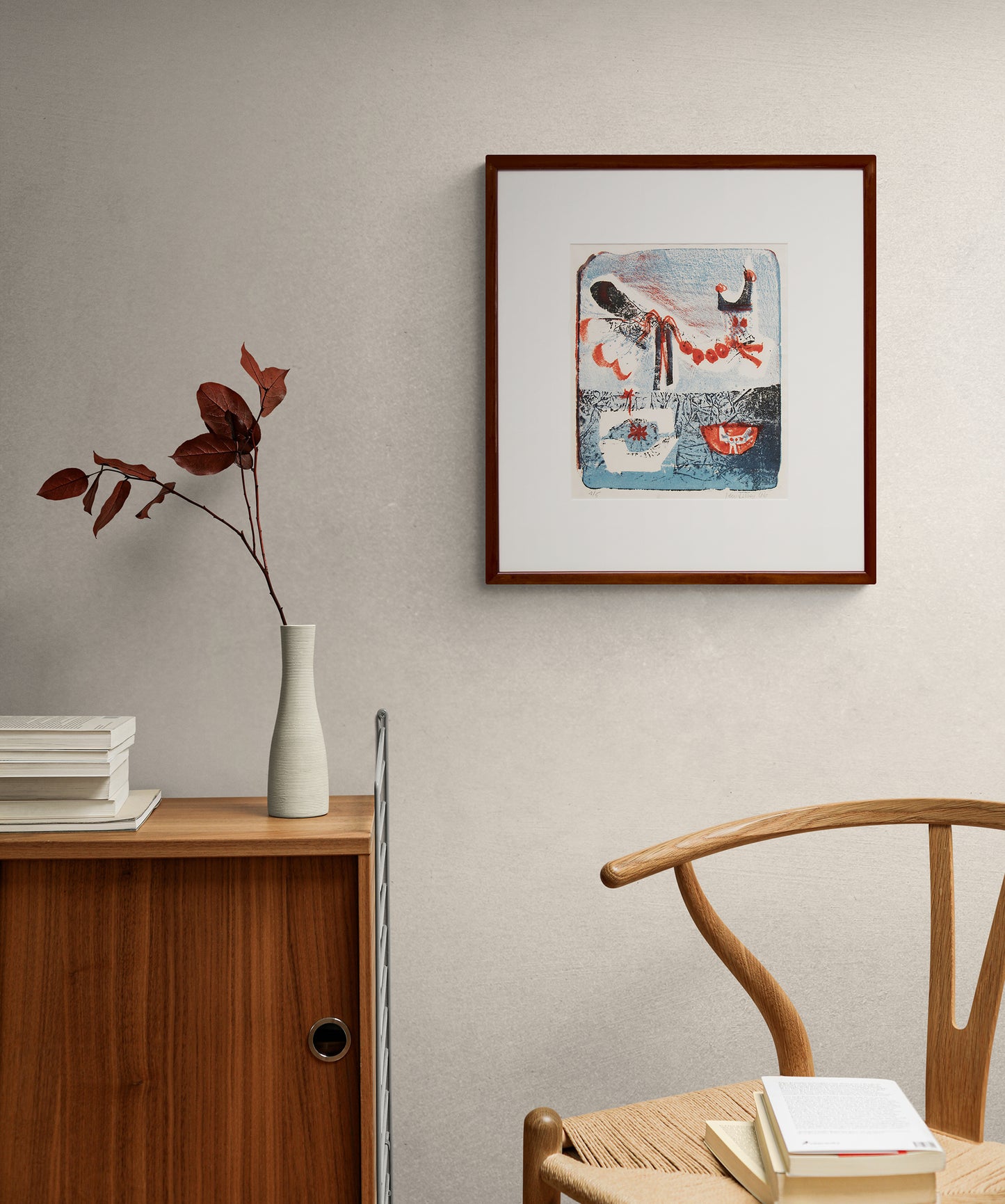 Cycle, 4/5 (Abstract in Blue, Black, White, and Red), Print, 1966