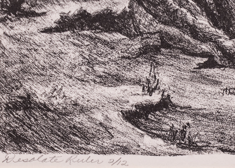 Desolate Ruler; 2/12 (Ravine in Storm), Print, 1952
