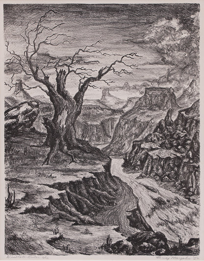 Desolate Ruler; 2/12 (Ravine in Storm), Print, 1952
