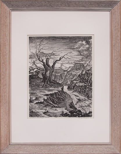 Desolate Ruler; 2/12 (Ravine in Storm), Print, 1952