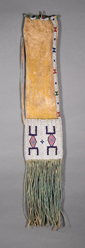 Arapaho artwork for sale. Classic Period Beaded Tobacco Bag, circa 1870, Denver, Colorado, Art Gallery)