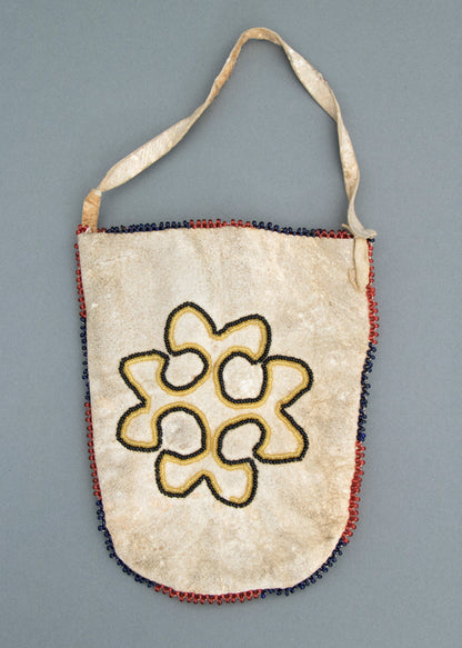 Beaded Hide Pouch, circa 1900