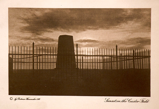 Joseph Dixon (1856-1926) artwork for sale. Sunset on the Custer Field, Photogravure, copyright 1913, Denver, Colorado, Art Gallery)