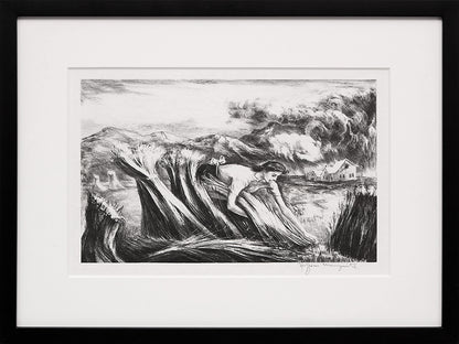 Tomorrow's Bread (Woman Harvesting Grain), Print, 1946