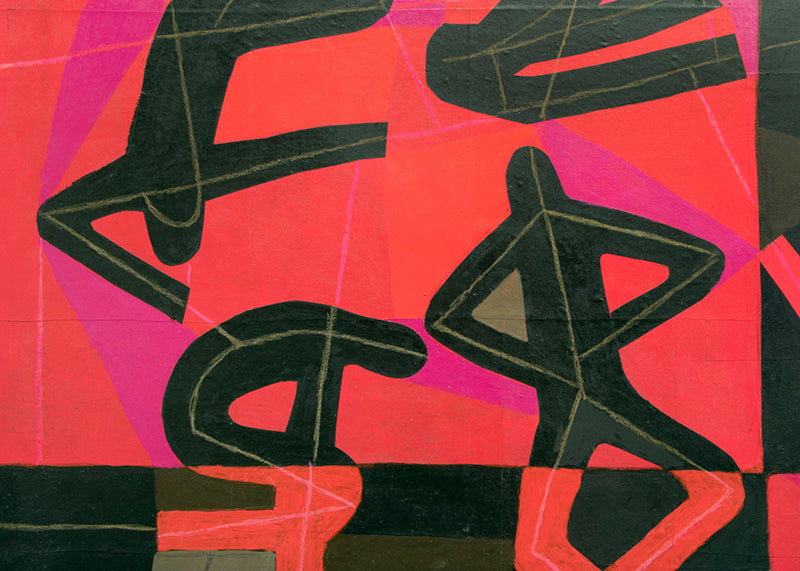Action Series - Break Dance, Mixed Media Painting, 1975