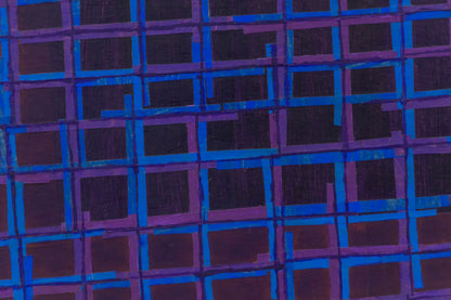 Facade (Abstract in Blue, Purple, Fuchsia, Black and Red & Orange), Painting, 1961