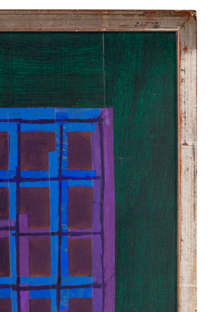 Facade (Abstract in Blue, Purple, Fuchsia, Black and Red & Orange), Painting, 1961