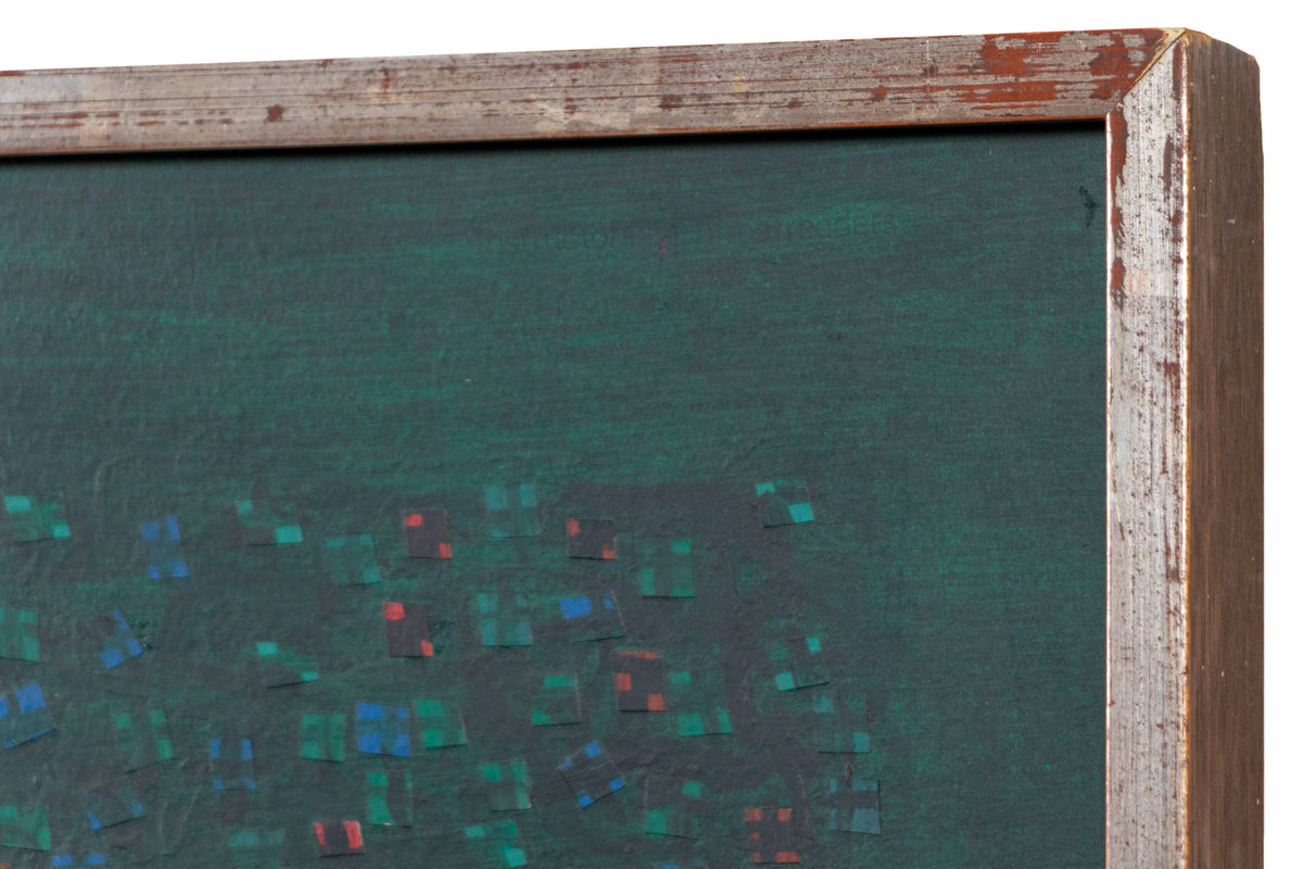 Facade (Abstract in Blue, Purple, Fuchsia, Black and Red & Orange), Painting, 1961