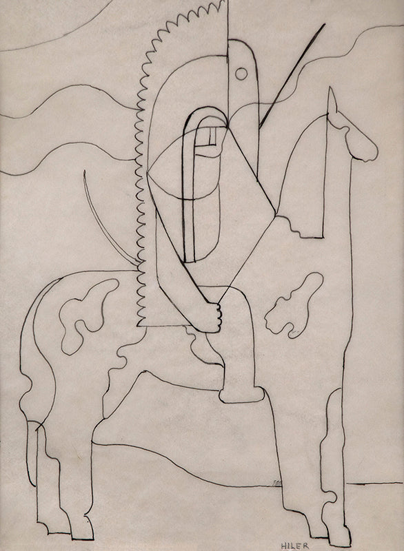 Pinto (Abstract Horse and Rider), Drawing, circa 1933