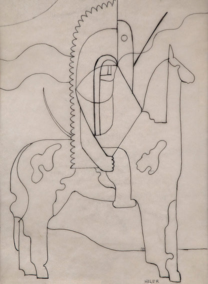 Pinto (Abstract Horse and Rider), Drawing, circa 1933