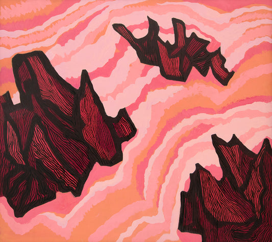 Jagged Sea (Ireland), Acrylic Painting, circa 1968
