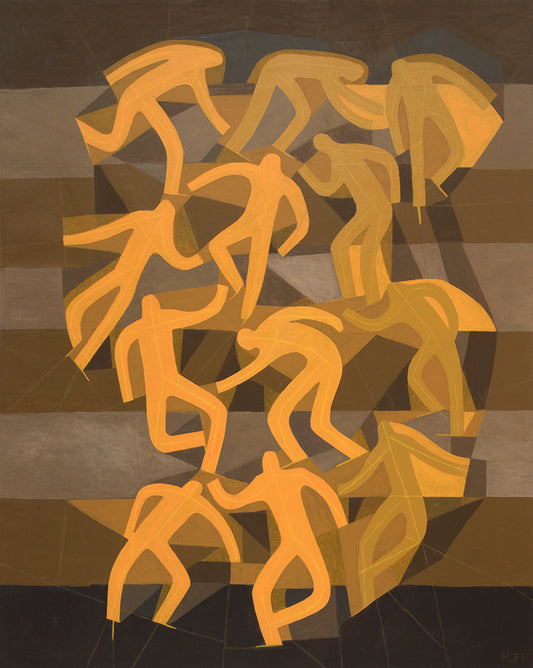 Action Series - Skater, Mixed Media Painting, circa 1975