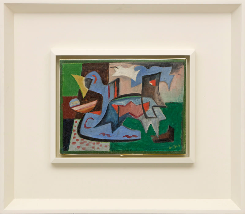 Untitled (Abstract in Green, Blue, Red, and White), Painting, 1944