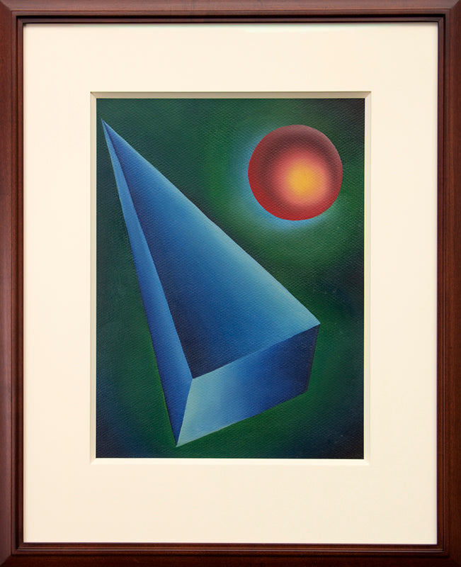 Basic Form Problem #1 (Two Polygons), Painting, circa 1940