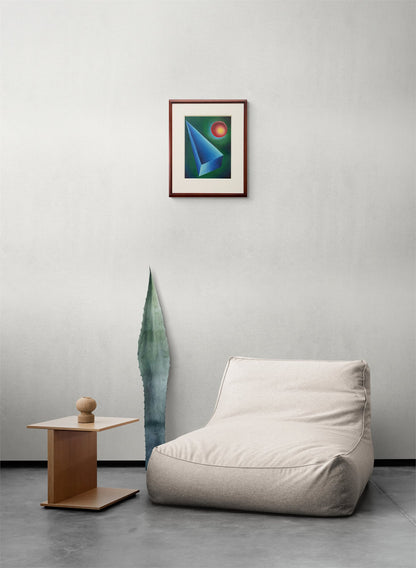 Basic Form Problem #1 (Two Polygons), Painting, circa 1940
