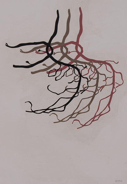 Margo Hoff (1910-2008) artwork for sale. Last Potato Root, Series #4, Painting, circa 1985