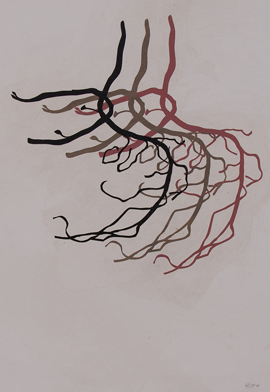 Last Potato Root, Series #4, Painting, circa 1985