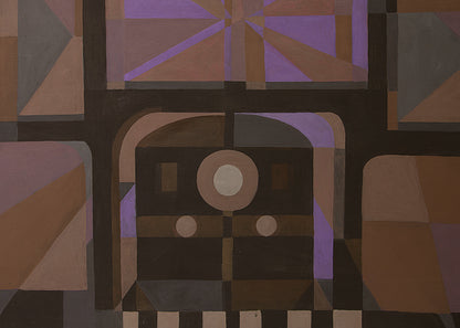 Quiet Station (Train), Painting, 1974