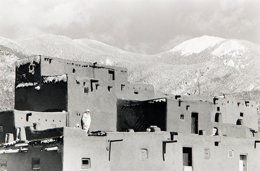 Myron Wood (1921-1999) artwork for sale. Taos Winter, Taos, New Mexico, Photograph, circa 1961, Denver, Colorado, Art Gallery)