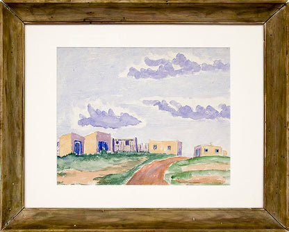 Untitled (Adobes and Sky), Painting