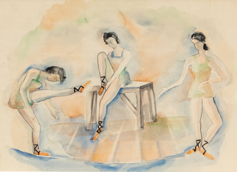Frank Gates, Untitled (Ballet Dancers), circa 1940, graphite and watercolor on paper Painting