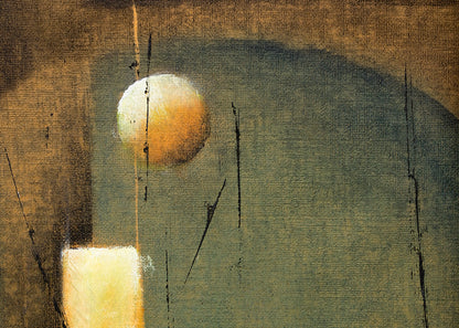 Untitled (Abstract with Man and Geometric Shapes), Painting, dated 1955