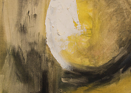Untitled (Abstract in Gold, White, and Black), Painting, 1968