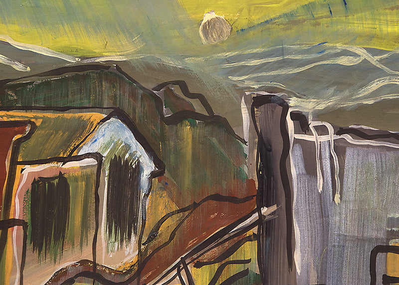 Cripple Creek, Colorado (Street Scene and Mountains), Painting, dated 1953