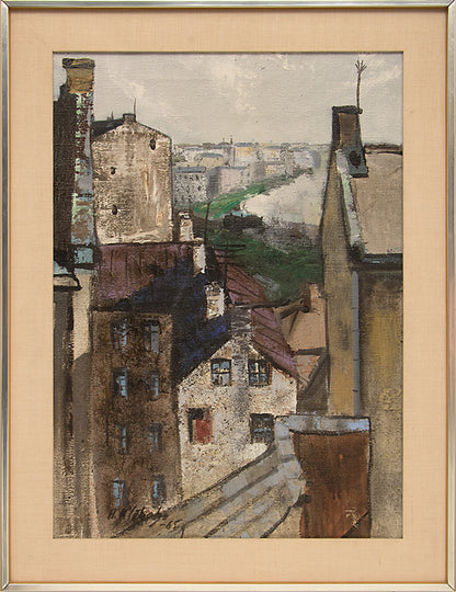 Through the Window (City View), Painting, 1965
