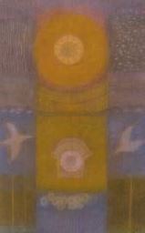 Untitled (Two Birds in Flight), Painting