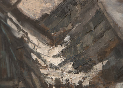 Along Santa Fe Road (Landscape with an Old Barn in Winter), Painting