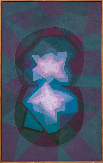 Haiku Series: Camelia Tree, Mixed Media Painting, 1985
