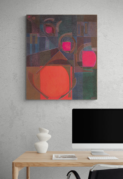 Lighted Street, Painting, 1986