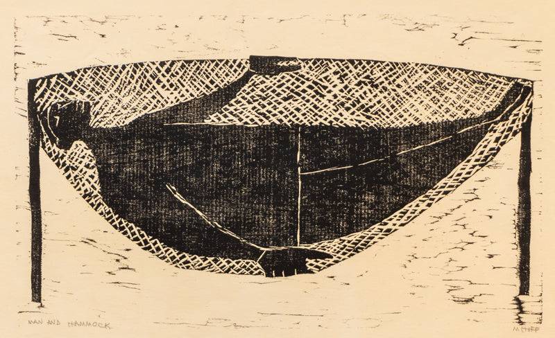 Man and Hammock, Print, 1940