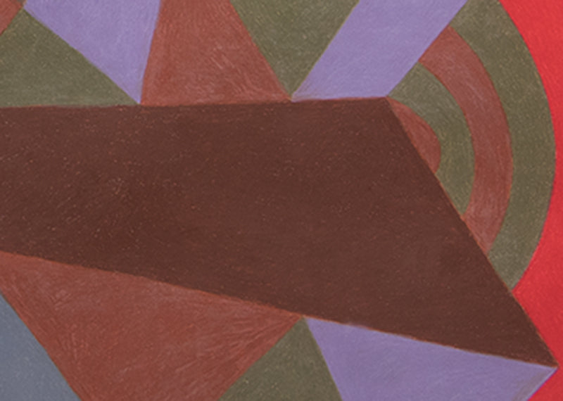 Carnival Series: Zig-Zag, Conte Crayon Drawing, 1979