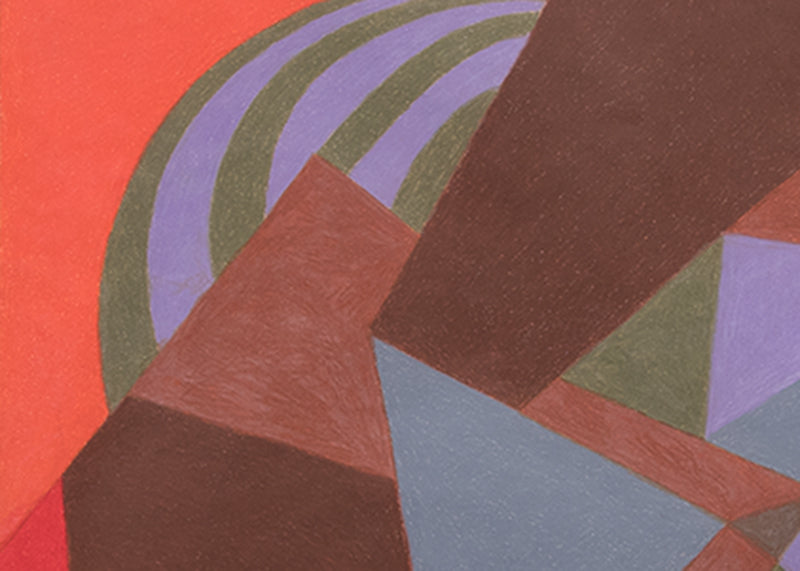 Carnival Series: Zig-Zag, Conte Crayon Drawing, 1979