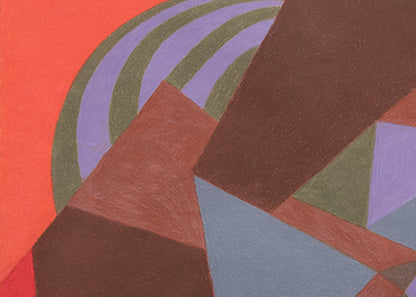Carnival Series: Zig-Zag, Conte Crayon Drawing, 1979