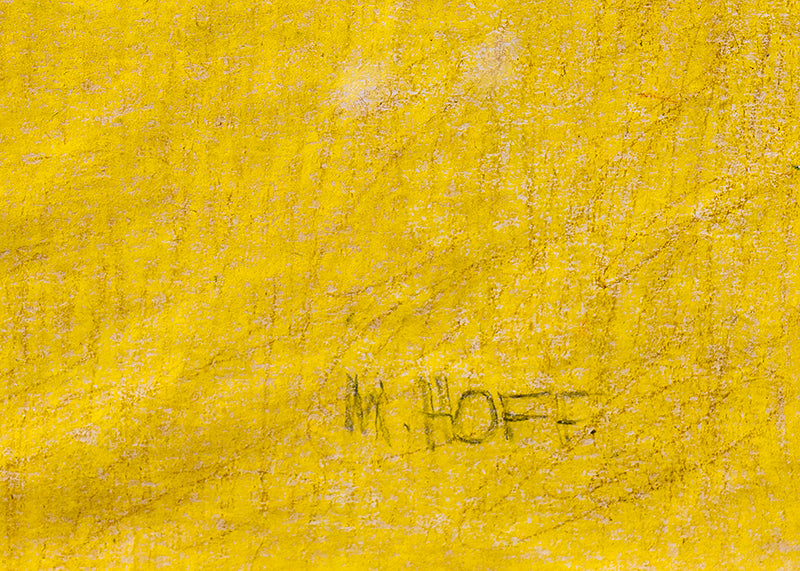 Boat Walk (Abstract in Blue, Yellow, Brown, and Maroon), Drawing, 1986