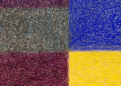 Boat Walk (Abstract in Blue, Yellow, Brown, and Maroon), Drawing, 1986